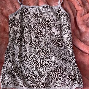 Arizona Jean Company Brown and White Tank Top